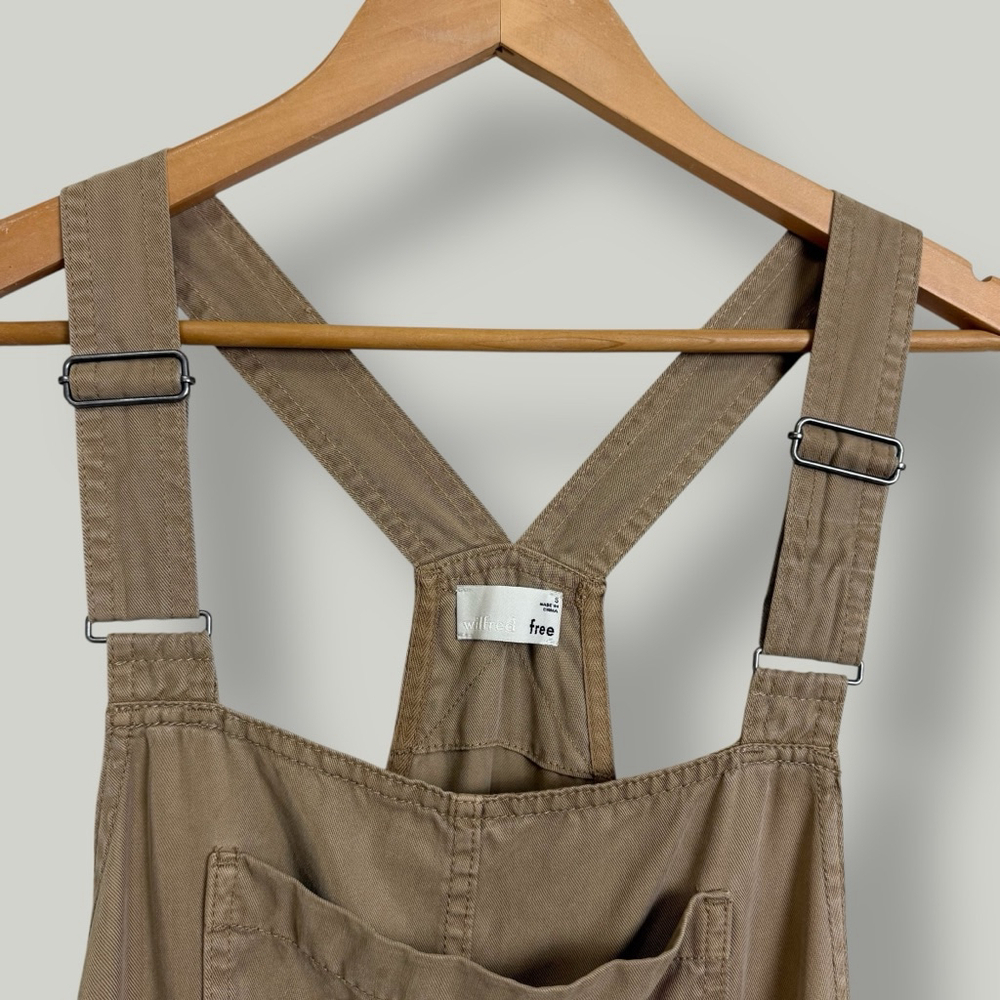 ARITZIA WILFRED FREE Jumpsuit Women Size Small Tan Valletta Overalls Loose Fit - Picture 8 of 16